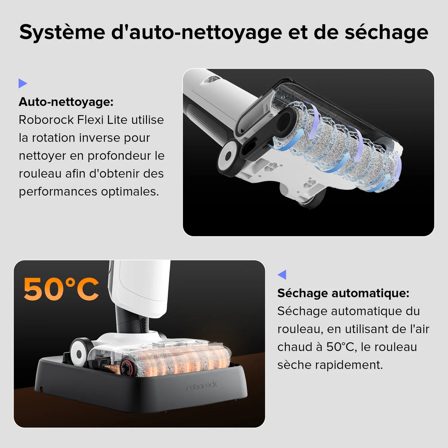 Aspirateur laveur Roborock Flexi Lite