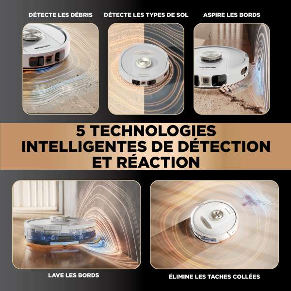 Aspirateur robot et laveur Shark PowerDetect NeverTouch Pro 2-en-1 AV2800ZEEUWH