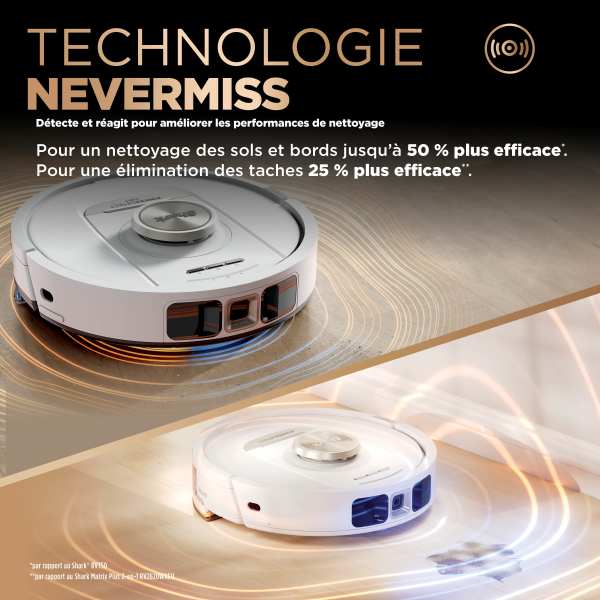 Aspirateur robot et laveur Shark PowerDetect NeverTouch Pro 2-en-1 AV2800ZEEUWH