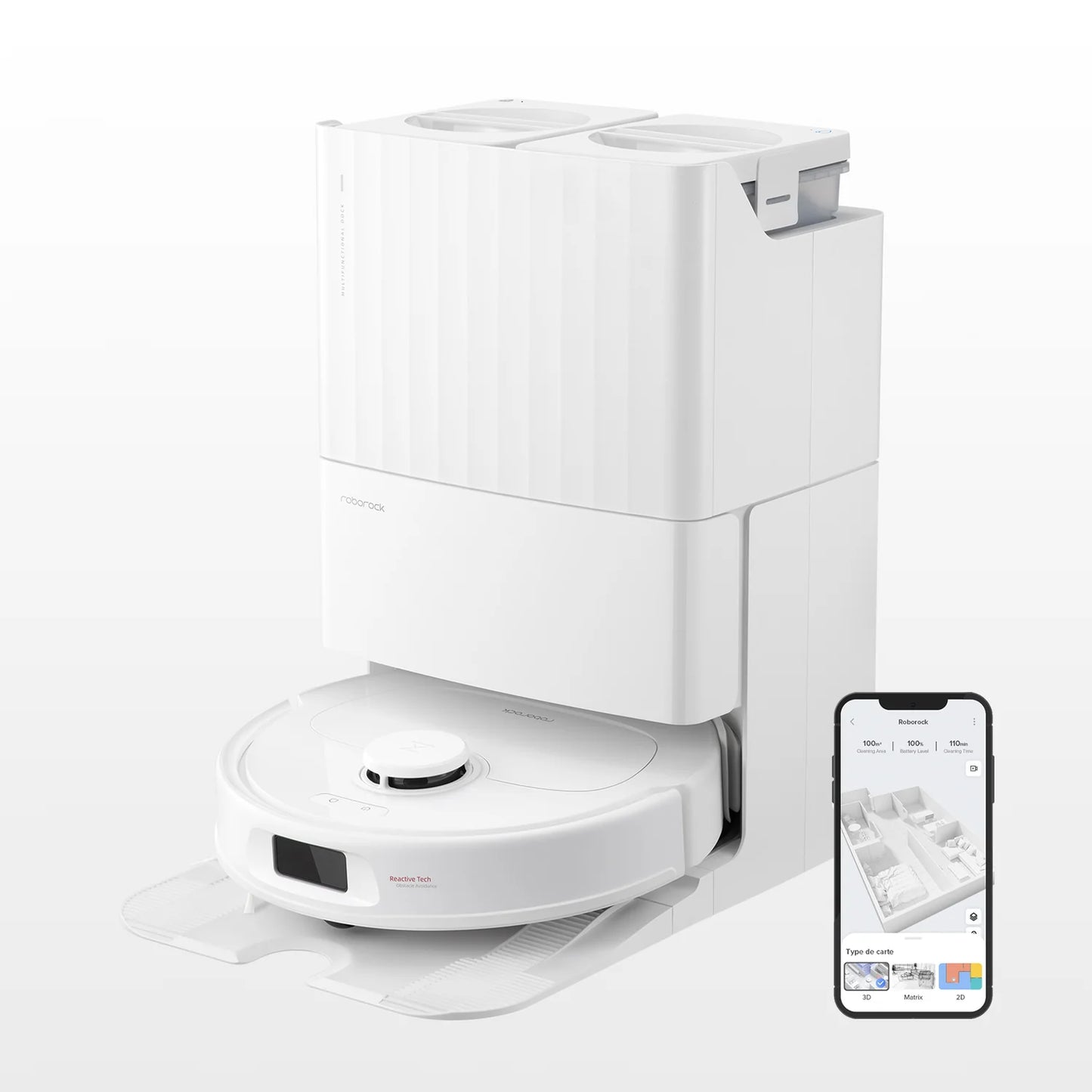 Roborock Qrevo S robot aspirateur laveur Set avec station multifonction
