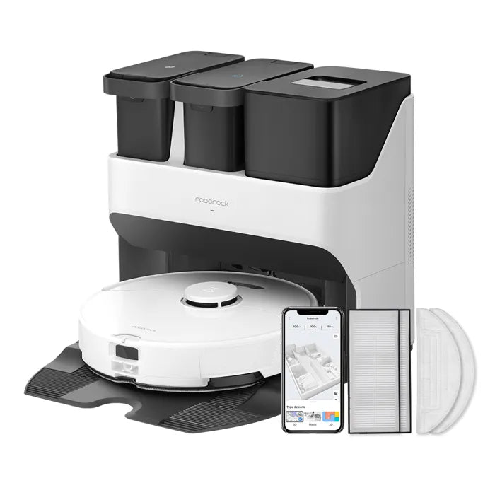Roborock S7 Max Ultra Blanc - Aspirateur Robot Laveur