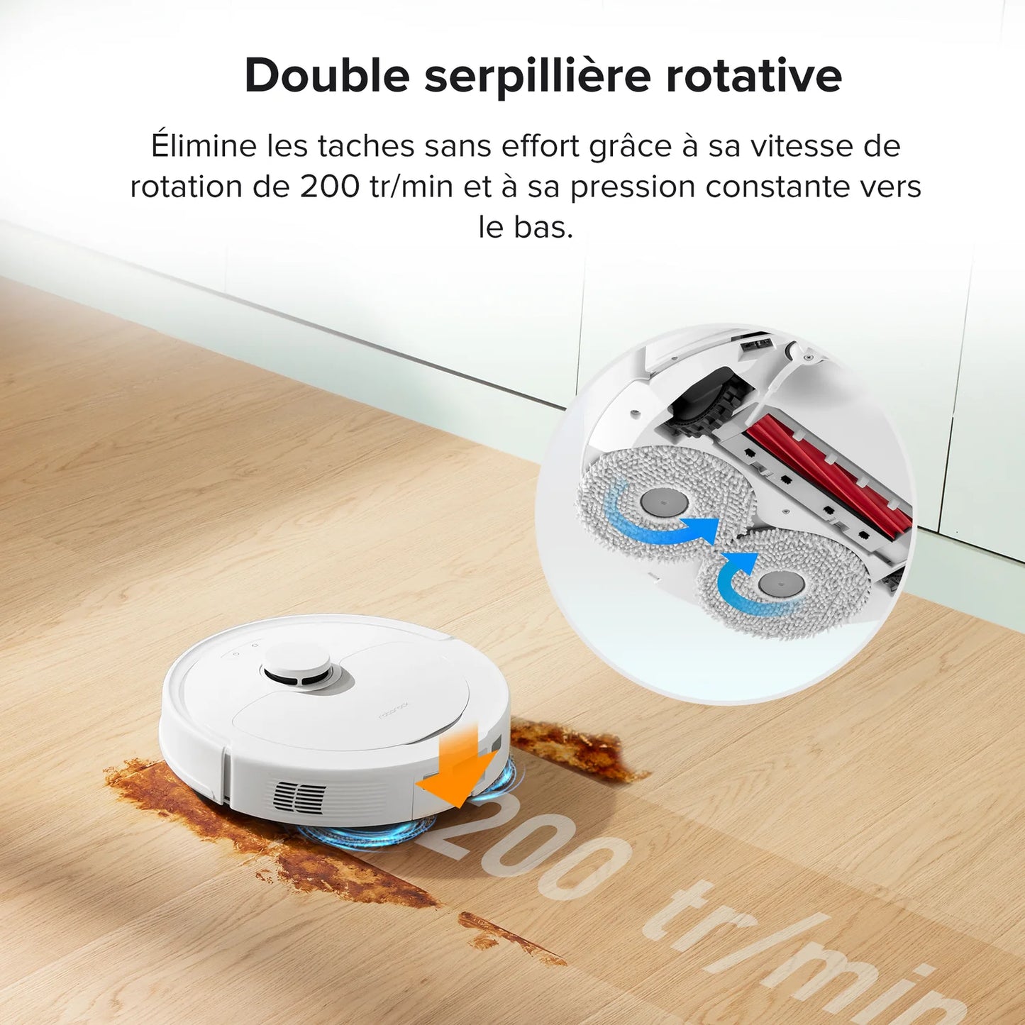 Roborock Qrevo Robot Aspirateur Laveur avec Station Multifonction