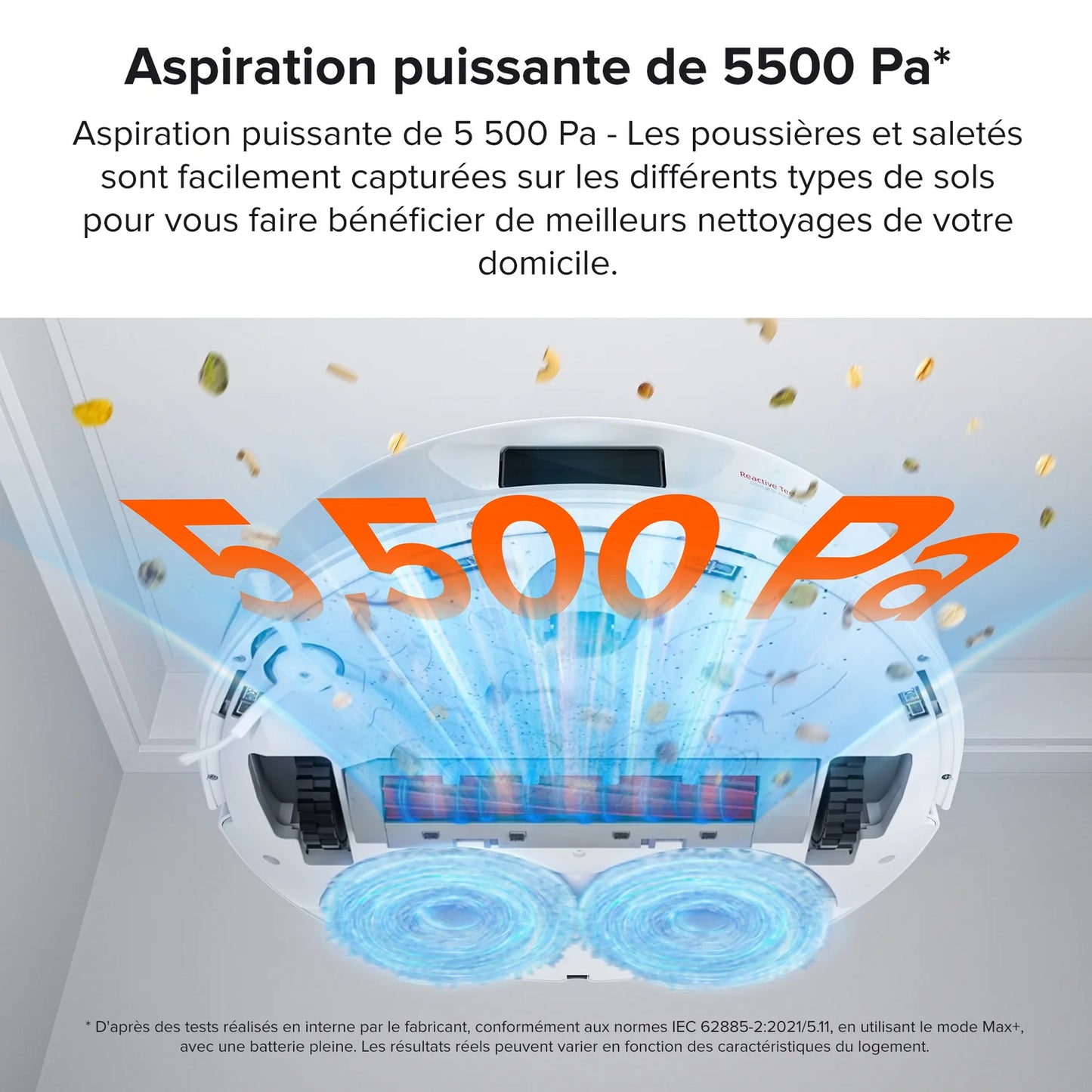 Roborock Qrevo Robot Aspirateur Laveur avec Station Multifonction