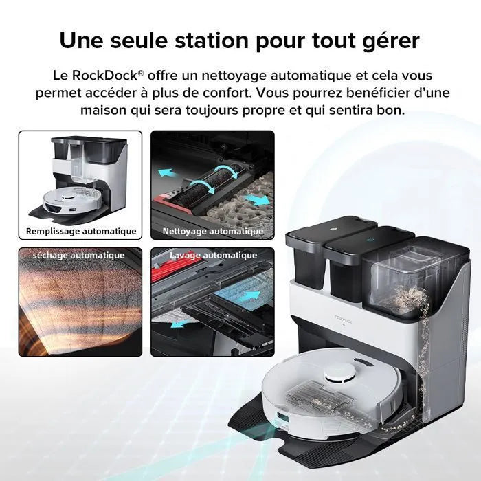 Roborock S7 Max Ultra Blanc - Aspirateur Robot Laveur