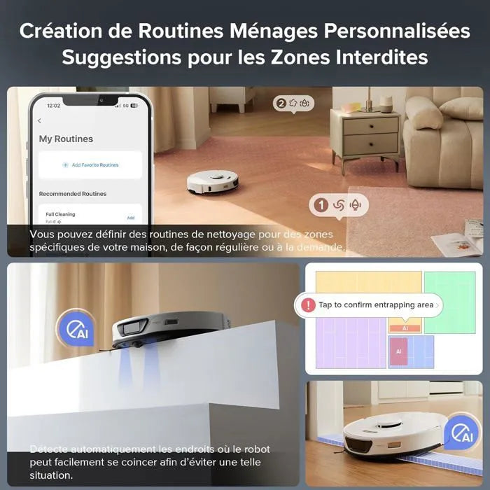 Roborock S7 Max Ultra Blanc - Aspirateur Robot Laveur
