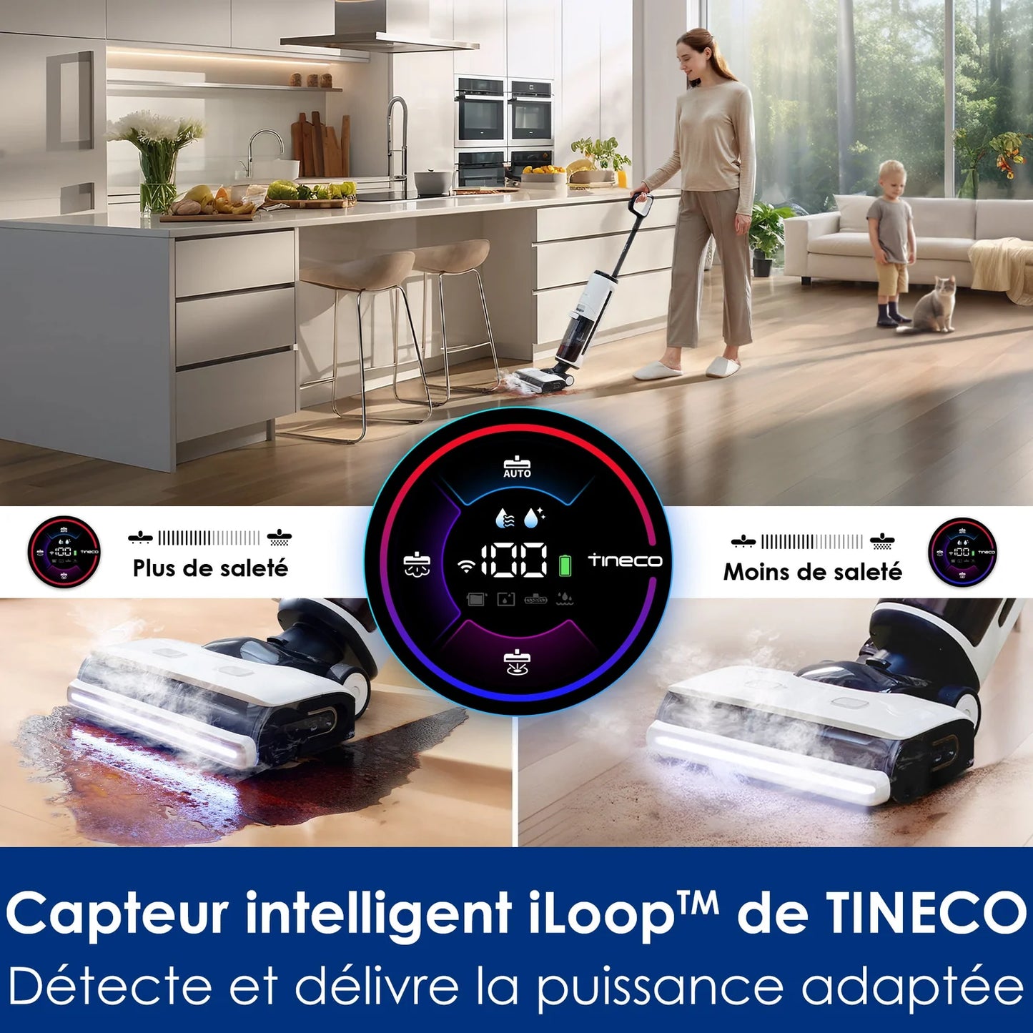 Tineco FLOOR ONE S7 Steam Balai Vapeur Sans-Fil