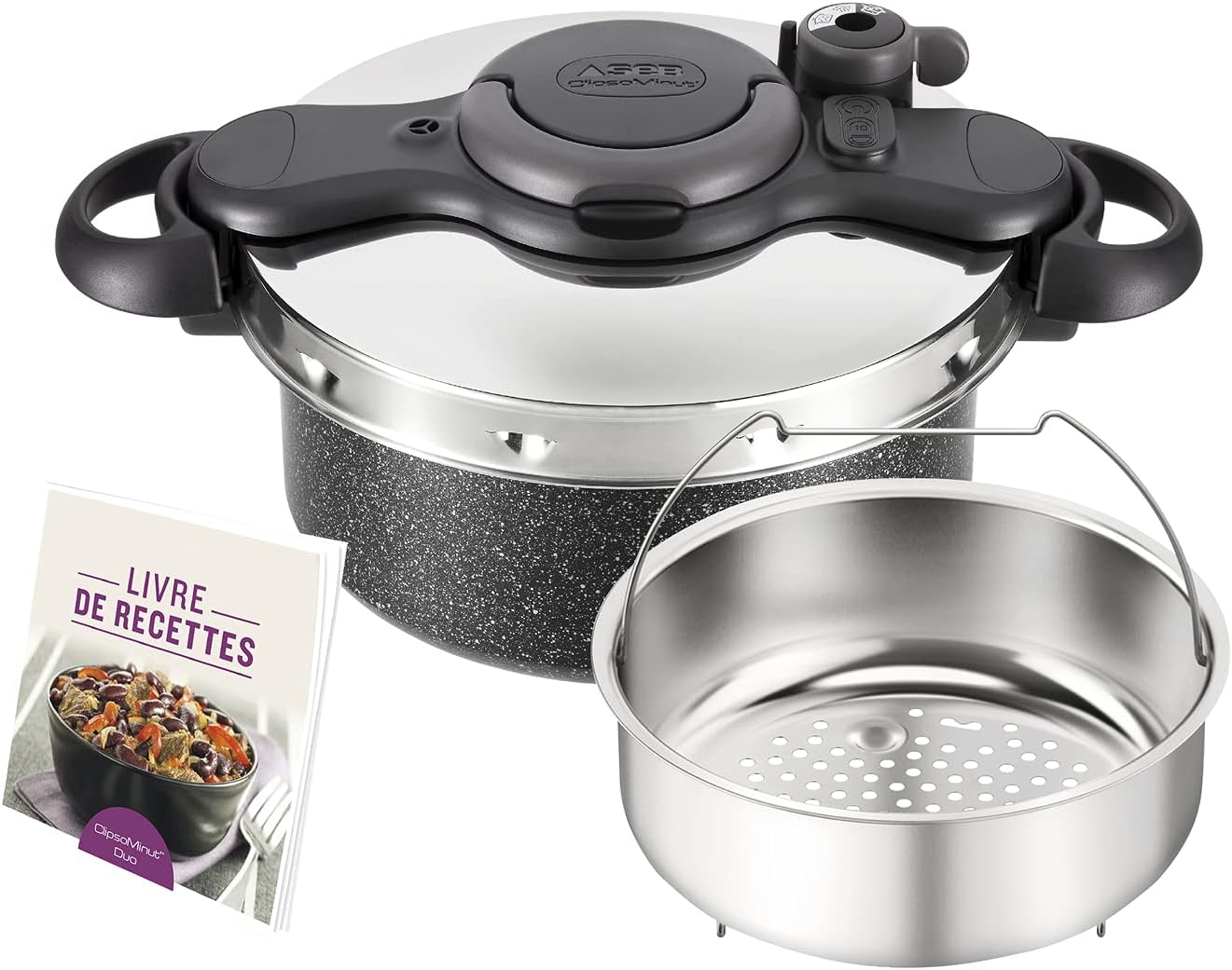 Cocotte SEB ClipsoMinut' Ultra Resist 5L Finition Pierre