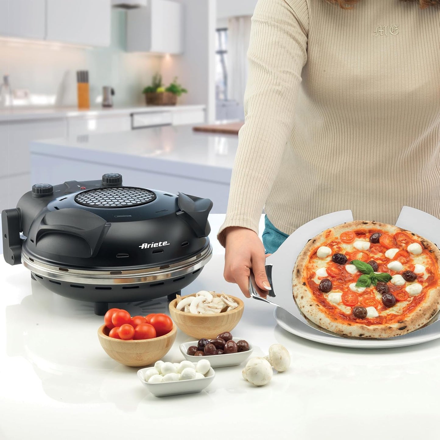 Four à Pizza Ariete avec fenêtre | Noir