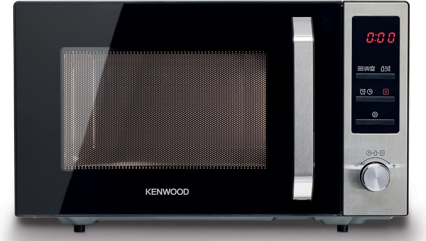 Kenwood Micro-ondes 25L avec Gril, 800W MWM25.000BK Noir/Argent