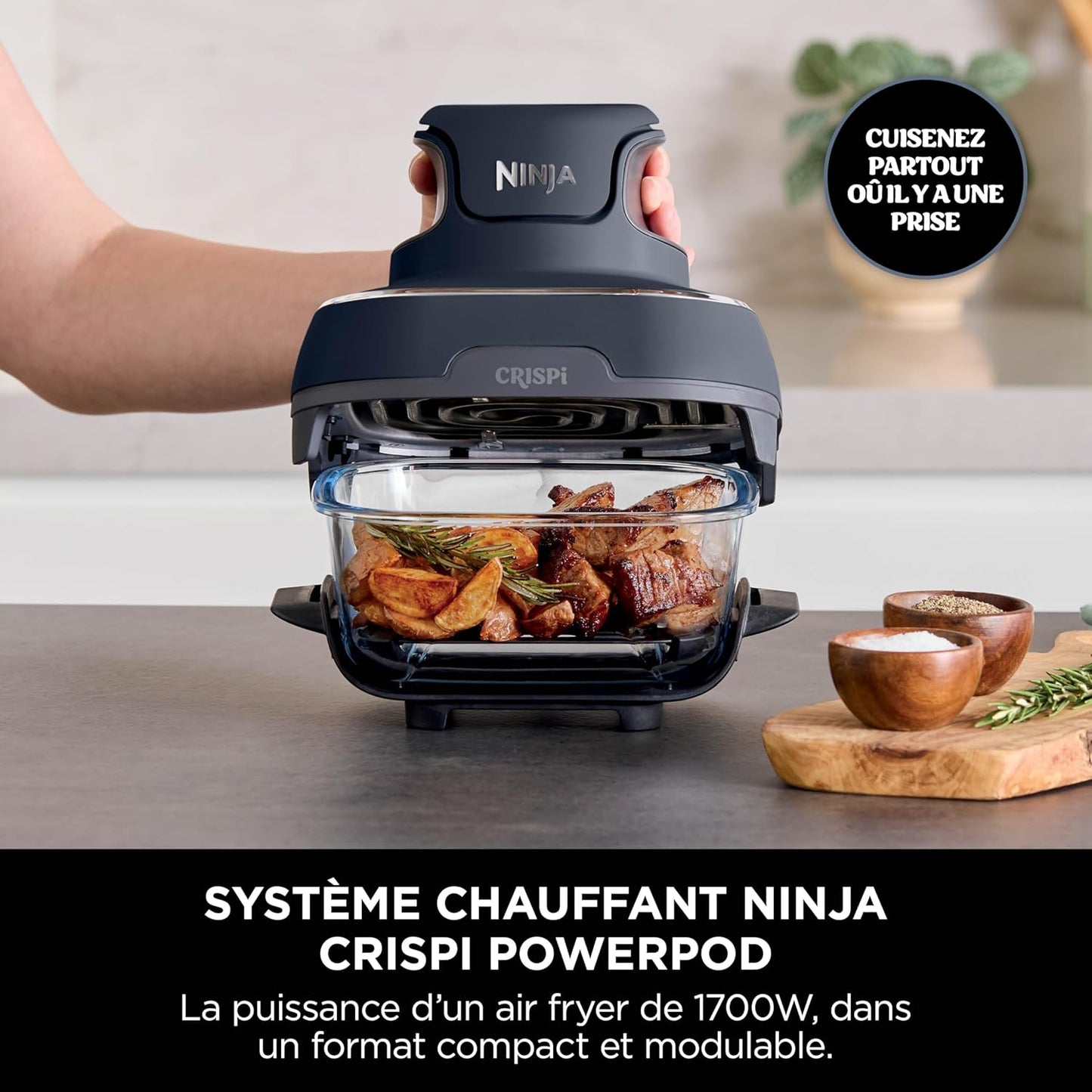Friteuse sans huile portable Ninja CRISPi, 3,8 L, 1700 W, FN101EUG