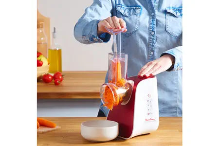 Moulinex DJ764510 Hachoir avec accessoires en acier inoxydable et plastique