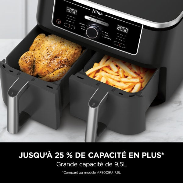 Airfryer Ninja Foodi MAX double compartiment 6-en-1, 9,5L AF400EU