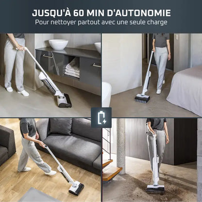 X-Clean 10 Aspirateur laveur sans fil, Longue autonomie, Nettoyage et séchage automatique