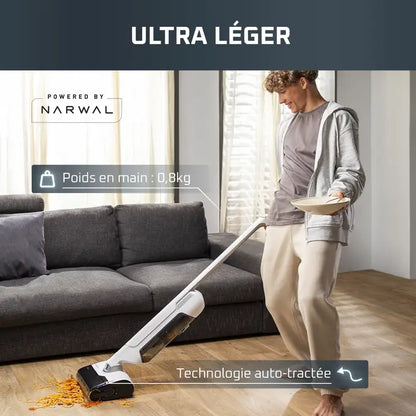 X-Clean 10 Aspirateur laveur sans fil, Longue autonomie, Nettoyage et séchage automatique