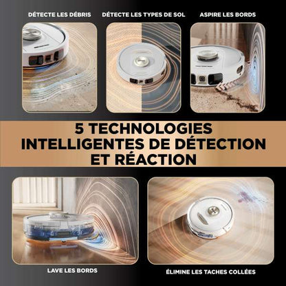 Aspirateur robot et laveur Shark PowerDetect NeverTouch Pro 2-en-1 AV2800ZEEUWH