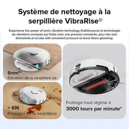 Roborock S7 Max Ultra Blanc - Aspirateur Robot Laveur