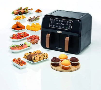 Friteuse Kenwood Air Fryer Digital Twin 8L (4L/4L) - HFP70.000BK