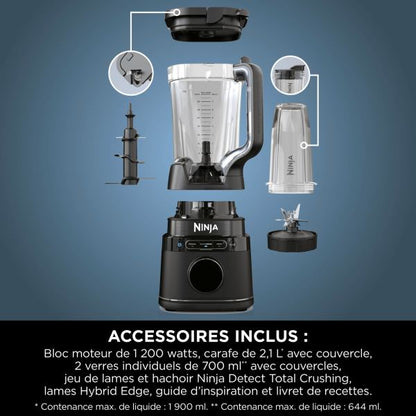 Blender intelligent Ninja Detect et verres de mixage individuels TB301EU