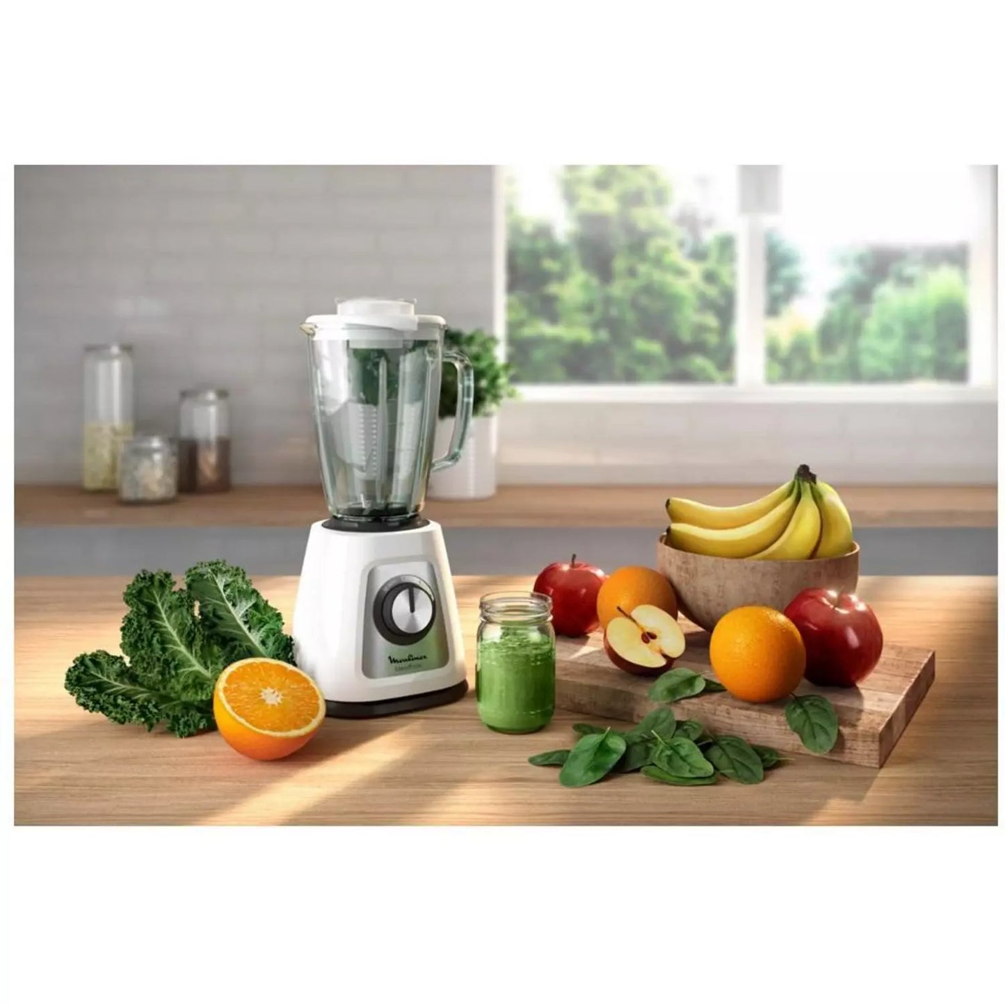 Moulinex Blender BlendForce Glass 1.75L, 800W - Blanc