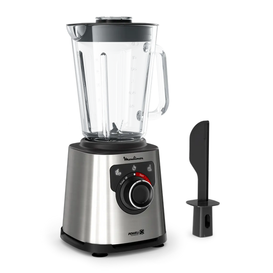 PerfectMix +, Blender haute performance, Lames Powelix, Bol en verre de 2L, 1200W, Noir et métal