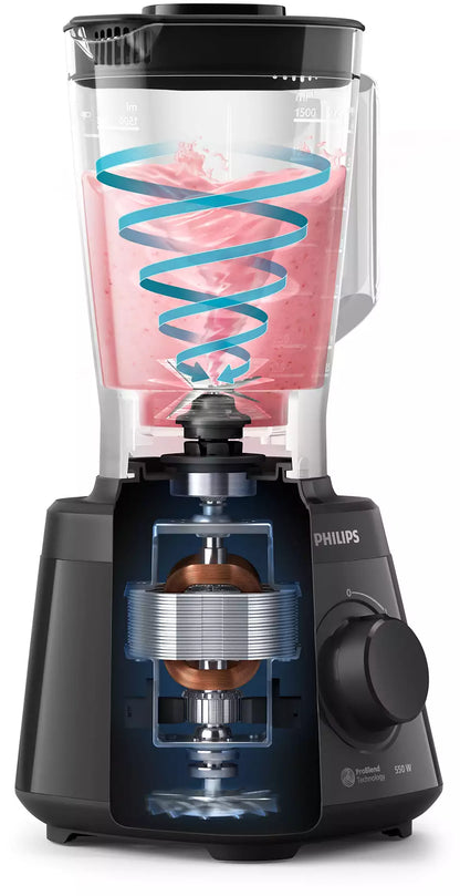 Blender philips daily noire + 1 acc 550w 2L