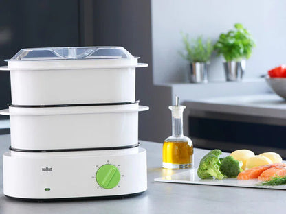 Cuiseur vapeur Braun 3 etages, FS3000WH