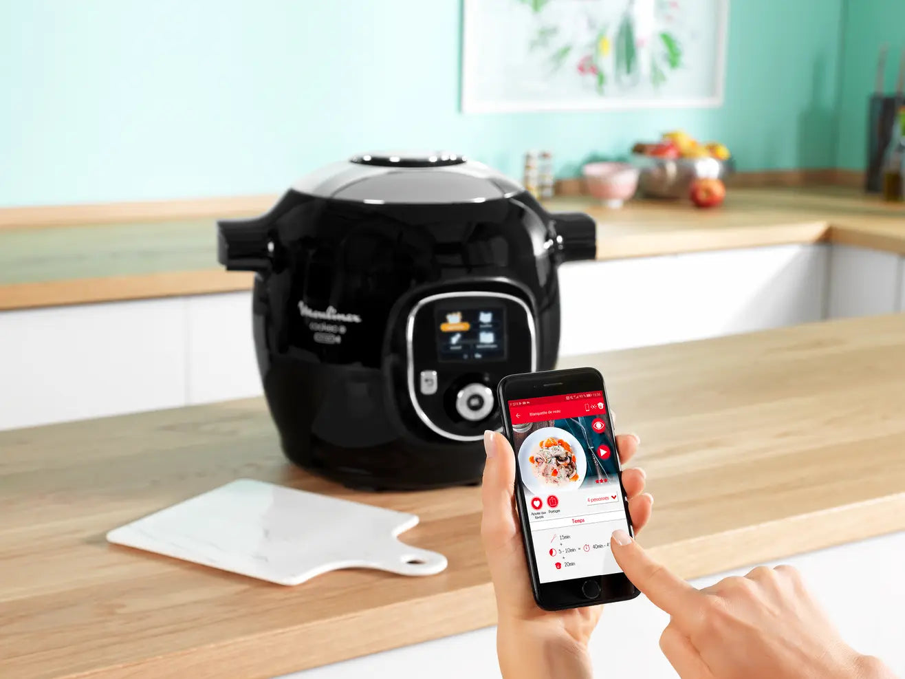 Moulinex Cookeo+ Connect 200 Recettes - Noir