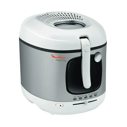 Moulinex Méga XXL, Friteuse électrique, Grande capacité 2Kg, cuve amovible, Thermostat règlable