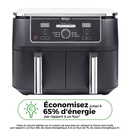 Airfryer Ninja Foodi MAX double compartiment 6-en-1, 9,5L AF400EU