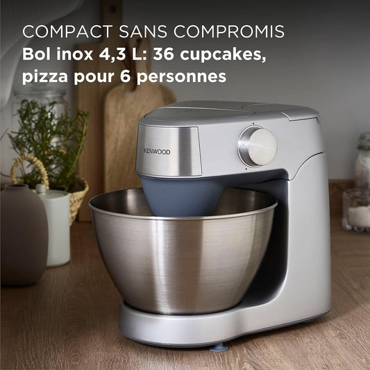 Kenwood KHC29.A0SI Robot pâtissier, 1000 W, 4,3 L, plastique, acier inoxydable, argenté