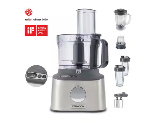 Kenwood MultiPro Compact+ FDM312SS Robot Culinaire 5-en-1 avec Pesée