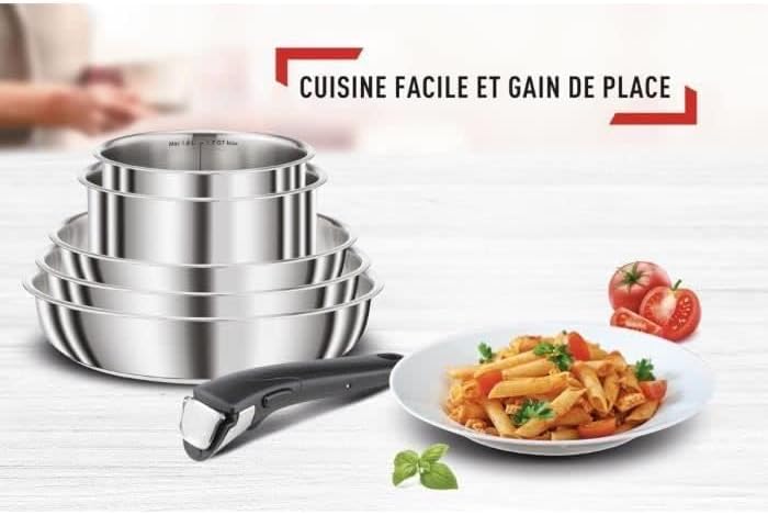 SEB COMPACT Set de 6 Pièces Inox Induction L653S604