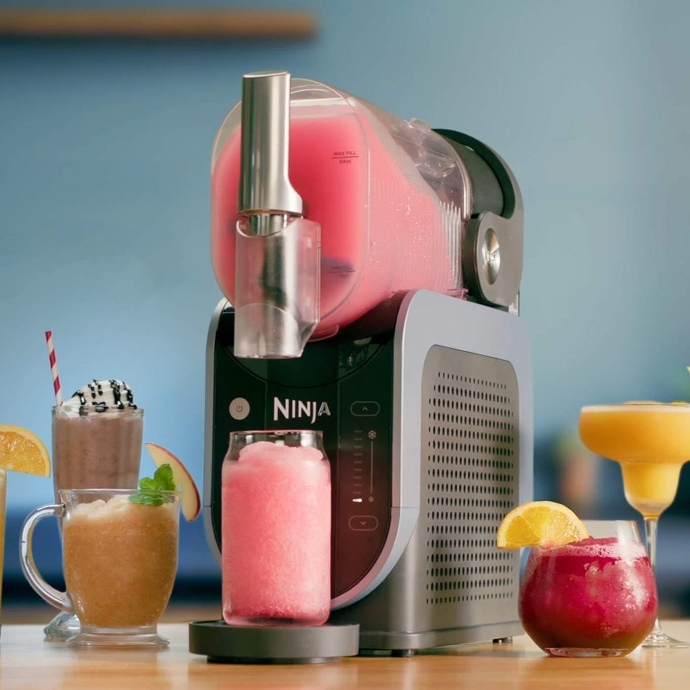 Ninja SLUSHi FS301EU – Machine à glace, milkshake & jus 1,9L – Bleu & Gris